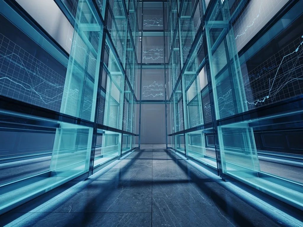 Architectural glass representing the structure of intelligence